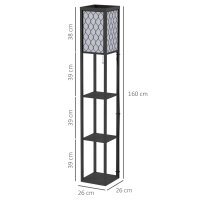 Stehlampe Wohnzimmer mit Regal, Stehleuchte Standleuchte...