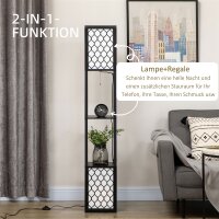 Stehleuchte im modernen Design, 2 Ablagen,...