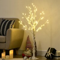 Kunstbaum, Kunstbirke, mit LED-Beleuchtung,...