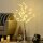 Kunstbaum, Kunstbirke, mit LED-Beleuchtung, warmweiß, realistische, weiße Rinde, 17L x 17B x 120H cm