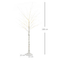 Kunstbaum, Kunstbirke, mit LED-Beleuchtung,...