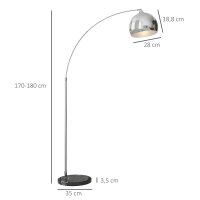Bogenleuchte, Stehlampe, höhenverstellbar,...