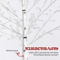Kunstbaum, Kunst Kirschblütenbaum, mit 120 LEDs, 3...