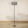 Stehlampe, zweifarbiger Lampenschirm, Fußschalter, Metall, Schwarz