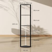 LED Stehlampe 5-stufige dimmbar Stehleuchte mit Regal,...