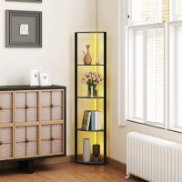 LED Stehlampe 5-stufige dimmbar Stehleuchte mit Regal,  RGB Farbwechsel, Fernbedienung