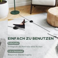 Stehlampe, runder Schirm, Fußschalter, langes...