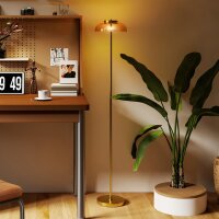 LED Stehlampe Wohnzimmer, Stehleuchte mit 3000 K warmem...