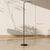 LED-Stehlampe mit magnetischer Fernbedienung, flexibel...