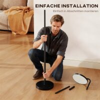 LED-Stehlampe mit magnetischer Fernbedienung, flexibel...