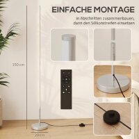 LED Stehlampe Wohnzimmer mit einstellbarer Farbtemperatur für Schlafzimmer, Büro, 20 x 20 x 150 cm