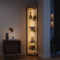 LED Stehlampe mit Glasregal Stehleuchte mit 3...
