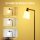 LED Stehlampe Wohnzimmer Stehleuchte mit 350° drehbar Kopf Standleuchte mit 3000K/4000K/6500K Farbtemperaturen Schwarz