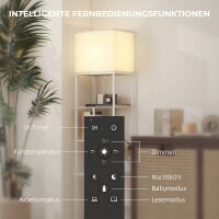 Stehlampe Stehleuchte mit Regalen, einstellbare...