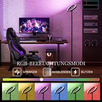 RGB Stehlampe, dimmbare Lampe mit mehrfarbigen...