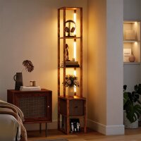 LED-Stehlampe mit Regalen, einstellbare Helligkeit,...