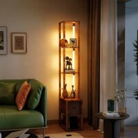LED-Stehlampe mit Regalen, einstellbare Helligkeit,...