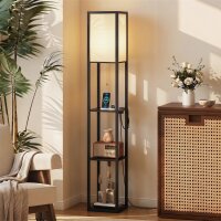 LED Stehlampe mit Ablagen, dimmbar, Kettenschalter &...