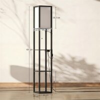LED Stehlampe mit Ablagen, dimmbar, Kettenschalter &...