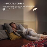 RGB Uplighter Stehlampe, dimmbare Lampe mit Fernbedienung & Touch-Steuerung, 350° drehbarer Kopf, Schwarz