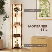 LED Stehlampe mit Regalen, 5-stufig dimmbare, moderne...
