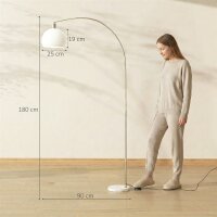 Stehlampe, gebogener Kopf, Fußschalter,...