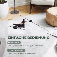 Stehlampe, runder Schirm, Fußschalter, langes...