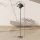 Stehlampe, runder Schirm, Fußschalter, langes Kabel, eleganter Look, Metall, Grau