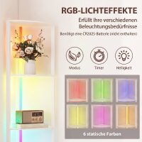 LED Stehlampe 5-stufige dimmbar Stehleuchte mit Regal,...