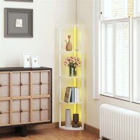 LED Stehlampe 5-stufige dimmbar Stehleuchte mit Regal,  RGB Farbwechsel, Fernbedienung