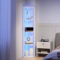 LED Stehlampe 5-stufige dimmbar Stehleuchte mit Regal,  RGB Farbwechsel, Fernbedienung