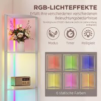 LED Stehlampe 5-stufige dimmbar Stehleuchte mit Regal,...