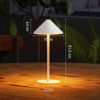 LED-Tischlampe mit USB-Kabel, Touchschalter, Metall,...