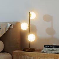 Tischlampe Tischleuchte mit 3 Kugelschirmen, mit stabilem...
