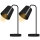 Tischlampen-Set, 2 Stück, Moderne Lampen mit USB-A- und USB-C-Anschluss für Schlafzimmer, Wohnzimmer & Büro, Schwarz