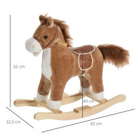 Kinder Schaukelpferd Baby Schaukeltier Pferd mit...