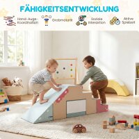 2-teiliges Schaumstoff Bausteine für Kleinkinder mit abnehmbaren Bezügen, Indoor-Kletter- und Krabbelspielset, Blau