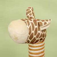 Kratzbaum 101 cm Katzenturm im Giraffendesign, mit Höhle, Spielball, Jutestämme für mittelgroße Katzen bis 5 kg