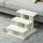 Katzentreppe 3 Stufen Tiertreppe Treppe für Katze Haustiertreppe Plüsch 45 x 35 x 34 cm cm Beige