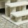Katzentreppe 3 Stufen Tiertreppe Treppe für Katze Haustiertreppe Plüsch 45 x 35 x 34 cm cm Beige