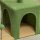Kratzbaum 98 cm hoch Katzenbaum mit Höhle, Katzenbett Blätter-Design, Jutestämme, 2 Spielbälle für Katzen unter 5 kg