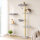 Kletterwand Katzen, 3-teilig Katzenkletterwand Set, Katzen Wandelemente mit Kratzbaum, Plattformen Hängematte