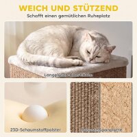 3-stöckiges Katzentonne für drinnen, halbgeschlossene Katzenhöhle mit Kratzflächen rundum, 2 Katzenhöhlen