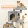 Kratzbaum 192 cm Katzenturm mit Höhle, Sisalstämme, große Plattform, Hängematten Rampe für 2-3 Katzen unter 5 kg