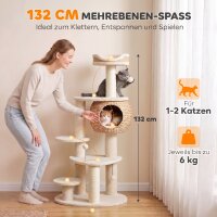 Kratzbaum Groß 132 cm hoch Katzenbaum mit...