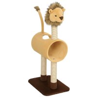 Kratzbaum 104 cm Katzenbaum mit Löwen-Design...