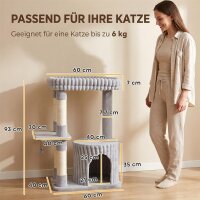 Katzenbaum, 93 cm 3 stufiger Kratzbaum mit...
